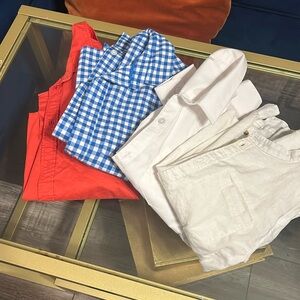 Button Down Shirt in Blue with Roll-Up Sleeves